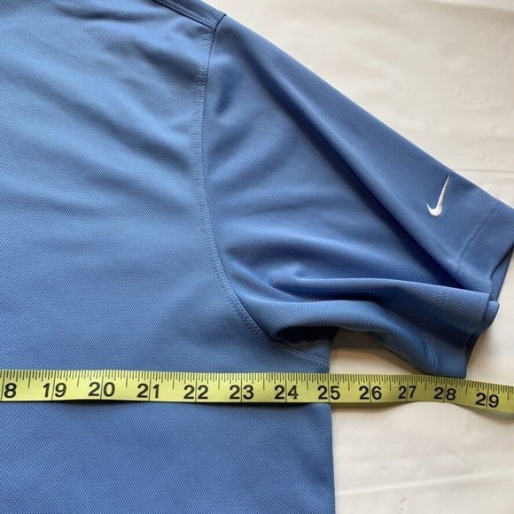 Nike Golf Polo Shirt Mens XL Dri-Fit Short Sleeve Athletic Swoosh‎ Outdoor Blue - Picture 10 of 12